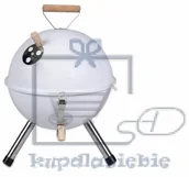 Grille - Garthen Kolorowy kulisty grill przenośny - biały - miniaturka - grafika 1