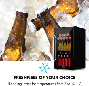 Klarstein Beersafe XXL Onyx, lodówka, A+, LED, 3 ruszt metalowe, szklane drzwi, onyks HEA-Beersafe-XXL-OX - Szafy i witryny chłodnicze - miniaturka - grafika 5