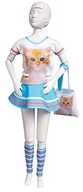 Lalki dla dziewczynek - Vervaco vervaco Tiny Cat sukienka ich lalka Outfit-zestaw, wielokolorowy PN-0164629 - miniaturka - grafika 1