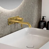 Baterie podtynkowe - Ideal Standard Joy Bateria umywalkowa podtynkowa złota A7381A2 - miniaturka - grafika 1