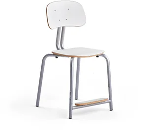 AJ Produkty Krzesło szkolne YNGVE, 4 nogi, srebrny, biały, 500 mm - Meble do szkół i przedszkoli AJ Produkty Krzesło szkolne YNGVE, 4 nogi, srebrny, biały, 500 mm - Meble do szkół i przedszkoli - miniaturka - grafika 1