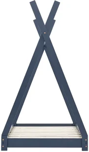 vidaXL Rama łóżka dziecięcego, szara, lite drewno sosnowe, 90 x 200 cm vidaXL - Łóżka dla dzieci i młodzieży - miniaturka - grafika 4