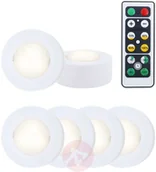 Oprawy, klosze i abażury - Briloner Oświetlenie szafy LED 2632-066 6 szt. z pilotem - miniaturka - grafika 1