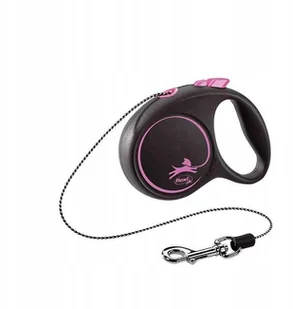 Flexi Smycz Black Design Xs linka 3m/ 8kg różowy - Smycze dla psów - miniaturka - grafika 4