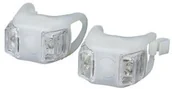Lampki rowerowe - XC Light Zestaw lamp XC Light 1000F silikonowe 2-Led,3 funkcje białe - miniaturka - grafika 1