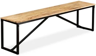 vidaXL Ławka z drewna mango, 160x35x45 cm vidaXL - Ławki do przedpokoju - miniaturka - grafika 10