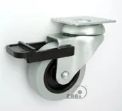 Meble modułowe i akcesoria - Koło Zabi meblowe w obudowie skrętnej z hamulcem tworzywo-gumowe fi 60 M62TH - miniaturka - grafika 1