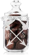 Pojemniki kuchenne - Murrano Grawerowany Słoik Szklany Dla Pary Strzały SLOIK-001 - miniaturka - grafika 1
