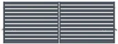Ogrodzenia - Polargos Brama dwuskrzydłowa SZAFIR 400 x 150 cm z automatem - miniaturka - grafika 1