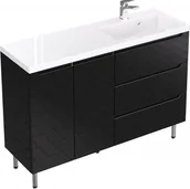 Szafki łazienkowe - Furni Szafka z Umywalką Stojąca ETHOS 120 cm D SZ P BLACK ETHC UM ST 120 D SZ P - miniaturka - grafika 1