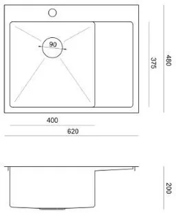 QUADRON Quadron Russel 116 zlew stalowy wpuszczany QUA-HB7911-RBS-0 - Zlewy i komory gospodarcze - miniaturka - grafika 3