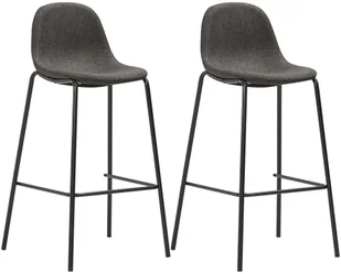 vidaXL 3-częściowy zestaw mebli barowych, tkanina, ciemnoszary 279955 - Stoły z krzesłami - miniaturka - grafika 6