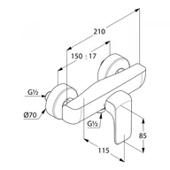 Baterie wannowe i prysznicowe - Kludi Ameo chrom 417100575 - miniaturka - grafika 1