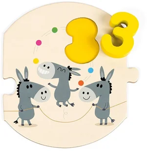 Janod Drewniane Puzzle Uczę się Liczyć Cyferki - Układanki dla dzieci - miniaturka - grafika 25