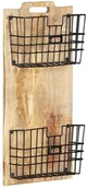 Inne meble do salonu - vidaXL Stojak ścienny na gazety, 33x10x67 cm, surowe drewno mango - miniaturka - grafika 1