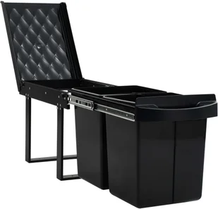 FENIKS vidaXL Kuchenny wysuwany, ciche zamykanie, 48 L vidaXL - Kosze na śmieci - miniaturka - grafika 4