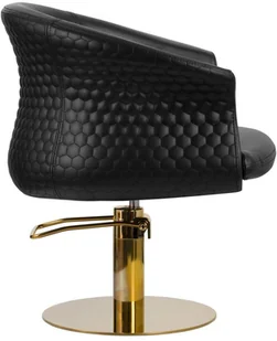 GABBIANO ACTIVESHOP Fotel Fryzjerski Wersal Złoto Czarny - Fotele fryzjerskie - miniaturka - grafika 3