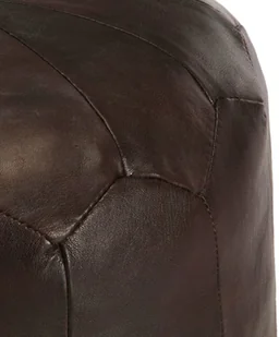 vidaXL vidaXL Puf, ciemnobrązowy, 40x35 cm, prawdziwa kozia skóra - Pufy i podnóżki - miniaturka - grafika 3