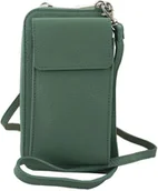 Etui i futerały do telefonów - Barberini's Portfel / etui na telefon ze skóry naturalnej - Zielony 908-38 - miniaturka - grafika 1