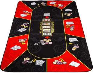 MKS CZERWONA MATA DO POKERA 200x90 CM POKŁADKA STÓŁ 20030151 - Zestawy do pokera - miniaturka - grafika 2