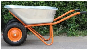 186 BEDREW Taczka dwukołowa ogrodowa ocynkowana 100L 140L wymiary koryta taczki 88x57 cm) 18677166 77166-uniw - Wózki magazynowe - miniaturka - grafika 3