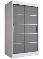 Szafy - Biała szafa przesuwna front antracyt A3-P43 - miniaturka - grafika 1