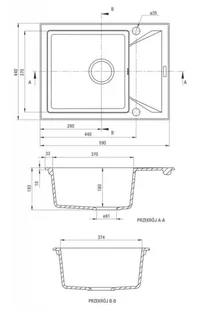 Deante Zlewozmywak 1-komorowy z krótkim ociekaczem grafitowy metalik Deante ZQJ G11A) - Zlewozmywaki - miniaturka - grafika 2