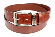 Paski - Complex Pasek Skórzany (PL) Tłoczony Napis "DESEL" Skóra Licowa EXTRA 40 mm KASZTAN - miniaturka - grafika 1