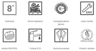 Laveo Bateria zlewozmywakowa z wylewką L czarna MURO BAU 765D - Baterie kuchenne - miniaturka - grafika 3