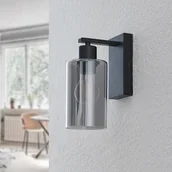 Lampy ścienne - LINDBY Lindby Emavi lampa ścienna z dymionym szkłem - miniaturka - grafika 1