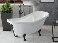 Wanny - Besco Wanna wolnostojąca OTYLIA 170x77 cm łapy czarne WKO-170W+CZ - miniaturka - grafika 1