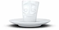 Filiżanki - Fifty Eight T02.12.01 Espresso-Mug & spodek (przyjemny), twarda porcelana, biała T02.12.01 - miniaturka - grafika 1