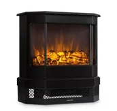 Kominki elektryczne - Klarstein Castillo halogenowa imitacja płomieni czarny FP1-Castillo - miniaturka - grafika 1