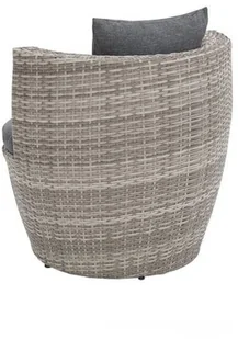 Beliani Zestaw mebli balkonowych rattanowy szary CAPRI - Fotele i krzesła ogrodowe - miniaturka - grafika 5