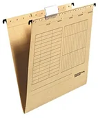 Teczki i skoroszyty - FALKEN Teczka zawieszkowa Falken Unireg opakowanie 5 szt. Wyprodukowano w Niemczech. Tekturowa A4 z plastikową fiszką do opisu brązowa Idealna do kartoteki do biur i urzędów. Certyfikat Błękitny Anioł 11287745 - miniaturka - grafika 1