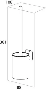 Tiger Colar Szczotka WC wisząca chrom 13148.3.03.46 - Wieszaki łazienkowe - miniaturka - grafika 3