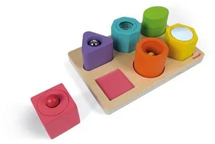 Janod KSZTAŁTY I DŹWIĘKI drewniana układanka sensoryczna J05332 - Układanki dla dzieci - miniaturka - grafika 20