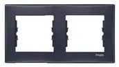 Klawisze i ramki - Schneider SEDNA Ramka podwójna pozioma grafitowa SDN5800370 - miniaturka - grafika 1