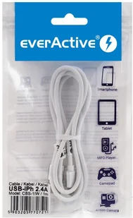 everActive Kabel USB - Lightning EVERACTIVE 1m 2,4A biały (CBS-1IW) - Listwy zasilające - miniaturka - grafika 4