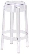 Taborety i hokery - King Home Krzesło barowe 64x37,5cm Charles przezroczyste 118-APC1.CLEAR - miniaturka - grafika 1
