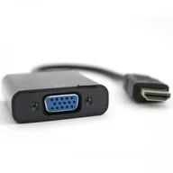 Adaptery i przejściówki - ADAPTER HDMI NA VGA RGB CZARNY - miniaturka - grafika 1