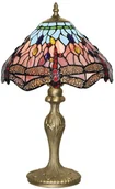 Lampy stojące - Searchlight Czarująca lampa stołowa w stylu Tiffany DRAGONFLY - miniaturka - grafika 1