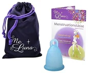 Kubeczki menstruacyjne - ME LUNA Me Luna Kubek menstruacyjny Soft, Pierścień, Cyan, Rozmiar S - miniaturka - grafika 1