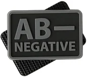 Odzież taktyczna i umundurowanie - Helikon tex Emblemat GRUPA KRWI (komplet - 2szt.) - PVC - Czarny - A/Rh+ (OD-BLP-RB-01-M01) - miniaturka - grafika 1