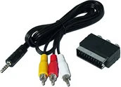 Złącza, przejściówki, adaptery - TechniSat 0000/3649 wtyczka jack-cinch/Scart Adapter zestaw do TechniSat Receiver (pasuje do DigiPal T2 HD i DigiPal T2 DVR) czarna 0000/3649 - miniaturka - grafika 1