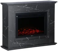 Kominki elektryczne - FERRETTI Cloe marmur 2000W czarny - miniaturka - grafika 1