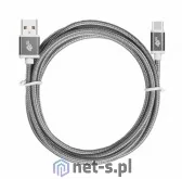 Kable USB - TB Kabel USB-USB C 1.5m szary sznurek (AKTBXKUCSBA150S) - miniaturka - grafika 1