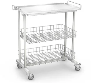 Ztm Tech-med C-01/A-KO wózek oddziałowy ze stali kwasoodpornej C-03-B2K-66-KO - Meble i wyposażenie gabinetów medycznych Ztm Tech-med C-01/A-KO wózek oddziałowy ze stali kwasoodpornej C-03-B2K-66-KO - Meble i wyposażenie gabinetów medycznych - miniaturka - grafika 1