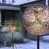 Lampy ogrodowe - Globo Lighting Solarna lampa z grotem ziemnym LED 33743, Kula - miniaturka - grafika 1