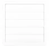 Kratki wentylacyjne - Parkanex wywiewna biała z żaluzją 120 - miniaturka - grafika 1